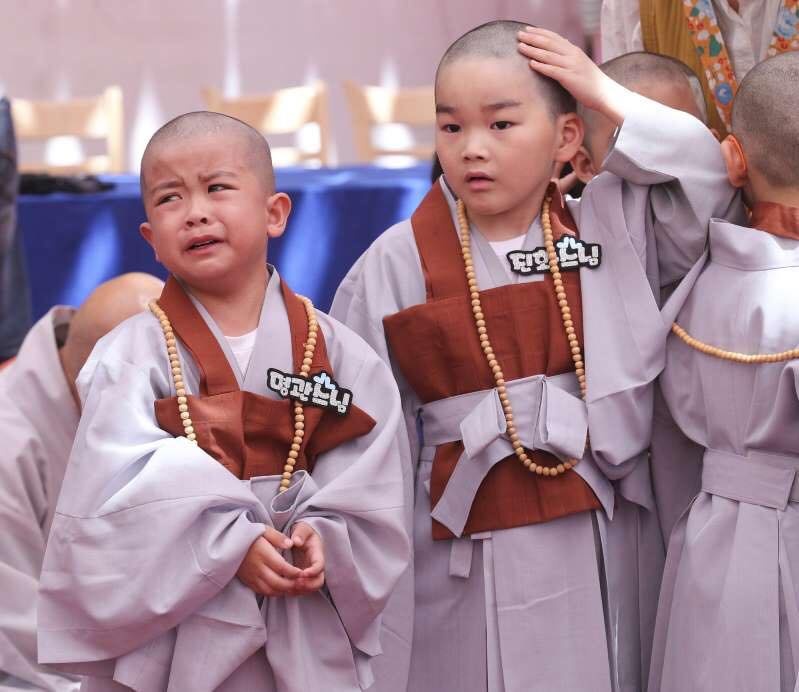 Những chú tiểu đáng yêu trong ngày xuống tóc mừng lễ Phật Đản ở Hàn Quốc nhung chu tieu dang yeu trong ngay xuong toc mung le phat dan o han quoc