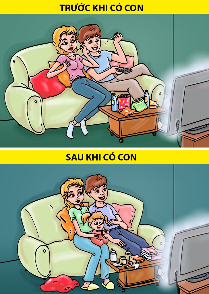 11 tình huống "không bao giờ trở lại như xưa" sau khi có con nhỏ 11 tinh huong khong bao gio tro lai nhu xua sau khi co con nho