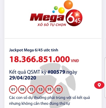 Kết quả xổ số Vietlott Mega 6/45 tối ngày 29/4/2020: "Nổ" hơn 16 tỉ đồng trước ngày nghỉ lễ? ket qua xo so vietlott mega 645 toi ngay 2942020 no hon 16 ti dong truoc ngay nghi le