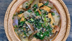 mon ngon de lam hau nuong mo hanh va canh ngao rau cai