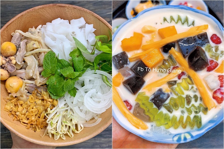 Món ngon dễ làm: Phở gà và chè sầu riêng sương sa hạt lựu mon ngon de lam pho ga va che sau rieng suong sa hat luu