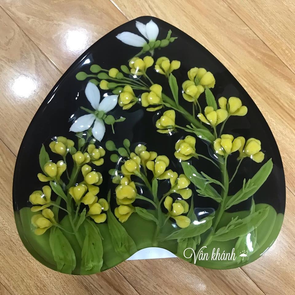 “Vườn hoa đặc biệt” của người phụ nữ mê vẽ tranh 3D trên thạch rau câu vuon hoa dac biet cua nguoi phu nu me ve tranh 3d tren thach rau cau