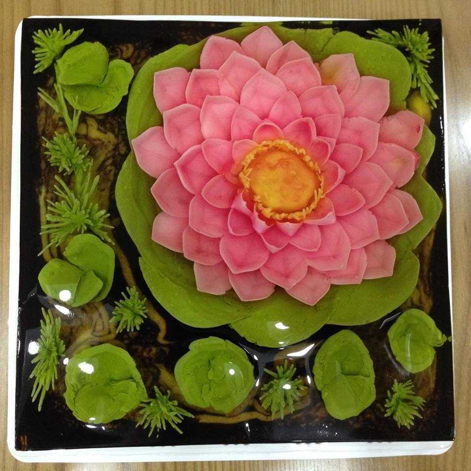 “Vườn hoa đặc biệt” của người phụ nữ mê vẽ tranh 3D trên thạch rau câu vuon hoa dac biet cua nguoi phu nu me ve tranh 3d tren thach rau cau