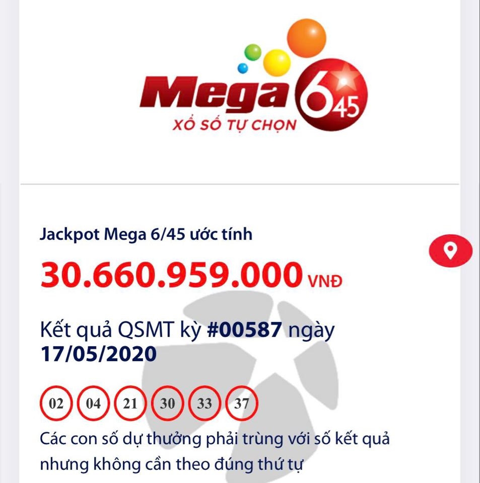 ket qua xo so vietlott mega 645 toi ngay 1752020 1 nguoi vua trung hon 28 ti dong