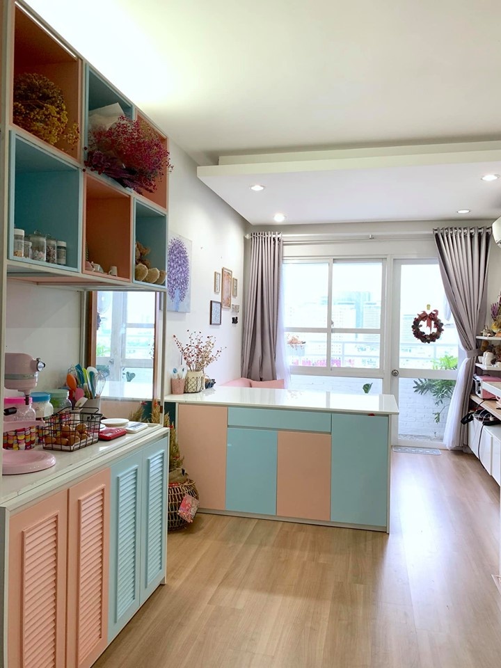 Căn bếp trong mơ tông màu pastel của cô gái "thương bếp như thương bản thân mình" can bep trong mo tong mau pastel cua co gai thuong bep nhu thuong ban than minh
