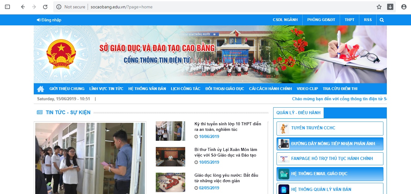 Tra cứu điểm thi tuyển sinh lớp 10 Cao Bằng năm 2019 tra cuu diem thi tuyen sinh lop 10 cao bang nam 2019