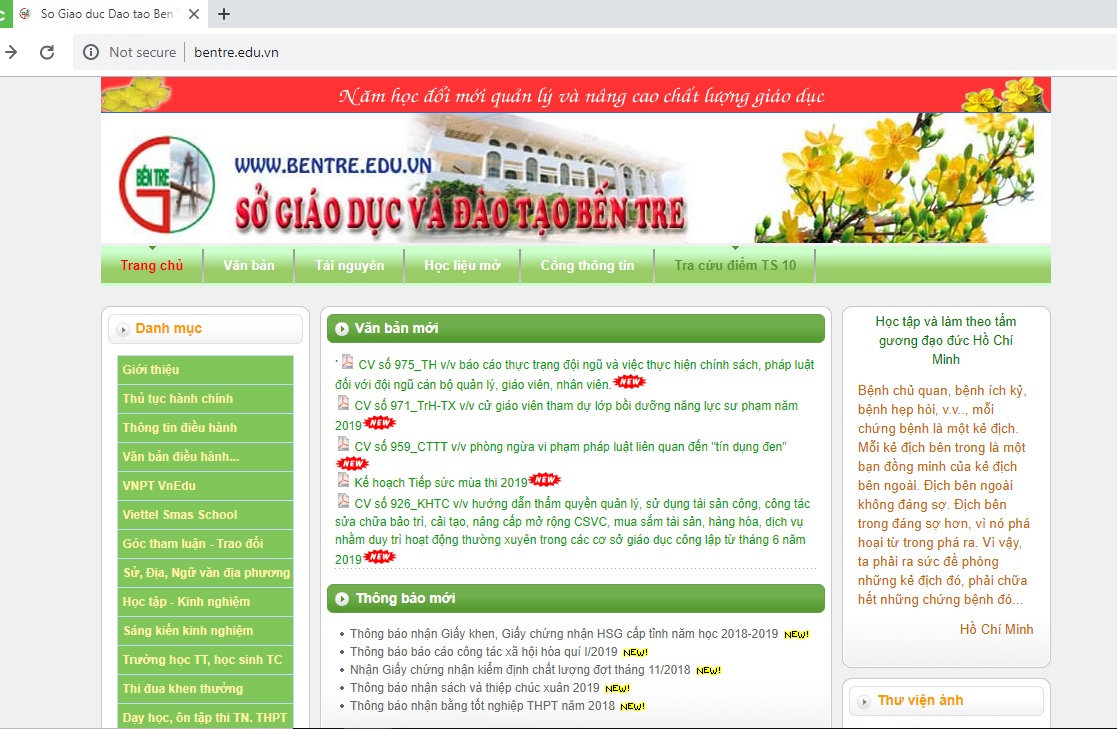 tra cuu diem thi tuyen sinh lop 10 ben tre nam 2019