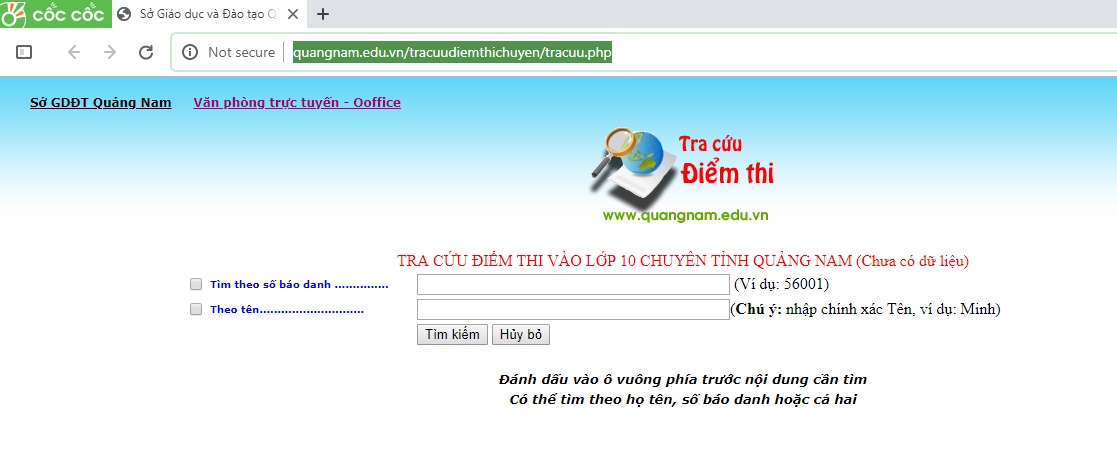 Tra cứu điểm thi lớp 10 Quảng Nam năm 2019 tra cuu diem thi tuyen sinh lop 10 quang nam nam 2019