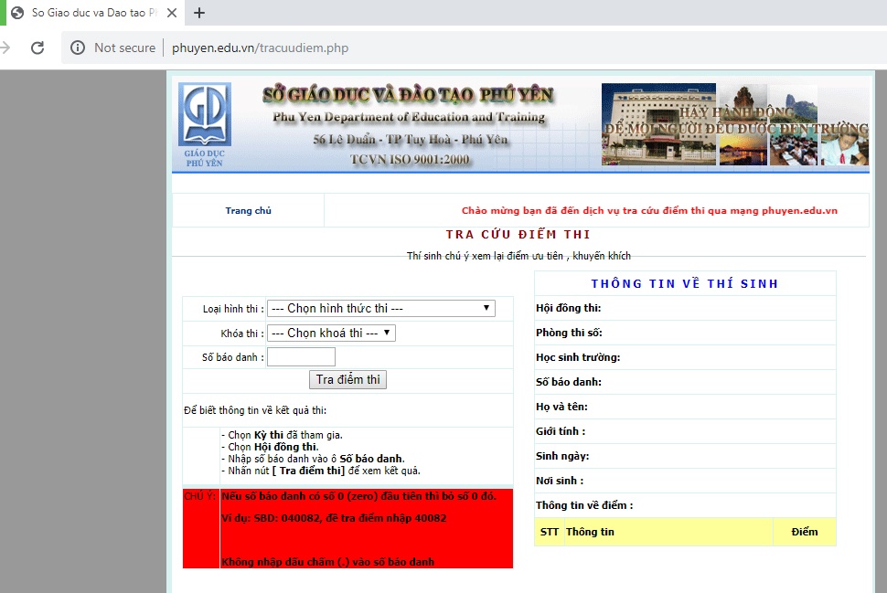Tra cứu điểm thi THPT quốc gia 2019 ở Phú Yên tra cuu diem thi thpt quoc gia 2019 o phu yen