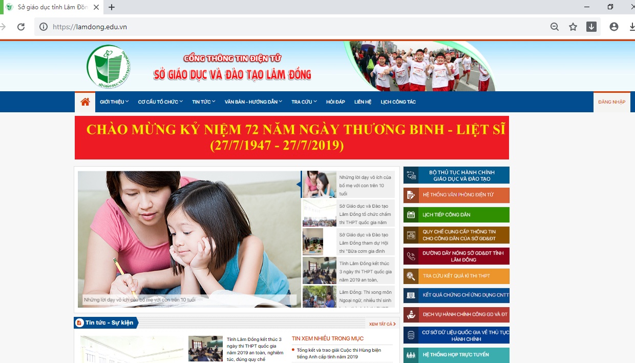 tra cuu diem thi thpt quoc gia 2019 tinh lam dong