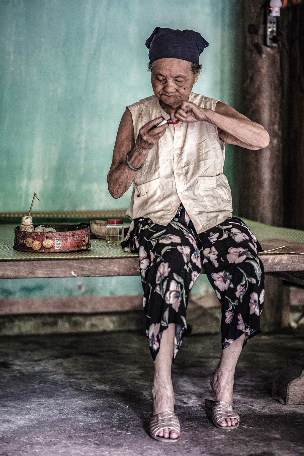 ngao du lang co loc yen dep nhu tranh ve cua xu quang