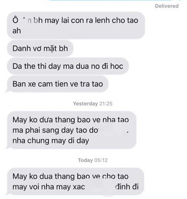 lo tin nhan vo su de doa gia dinh vo sau khi len don cong an