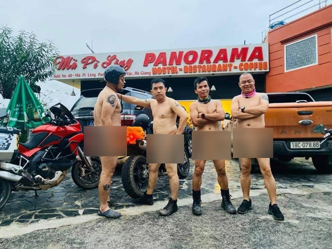 Nhóm khách khỏa thân đi motor trên đèo Mã Pí Lèng bị chỉ trích dữ dội nhom khach khoa than di motor tren deo ma pi leng bi chi trich du doi