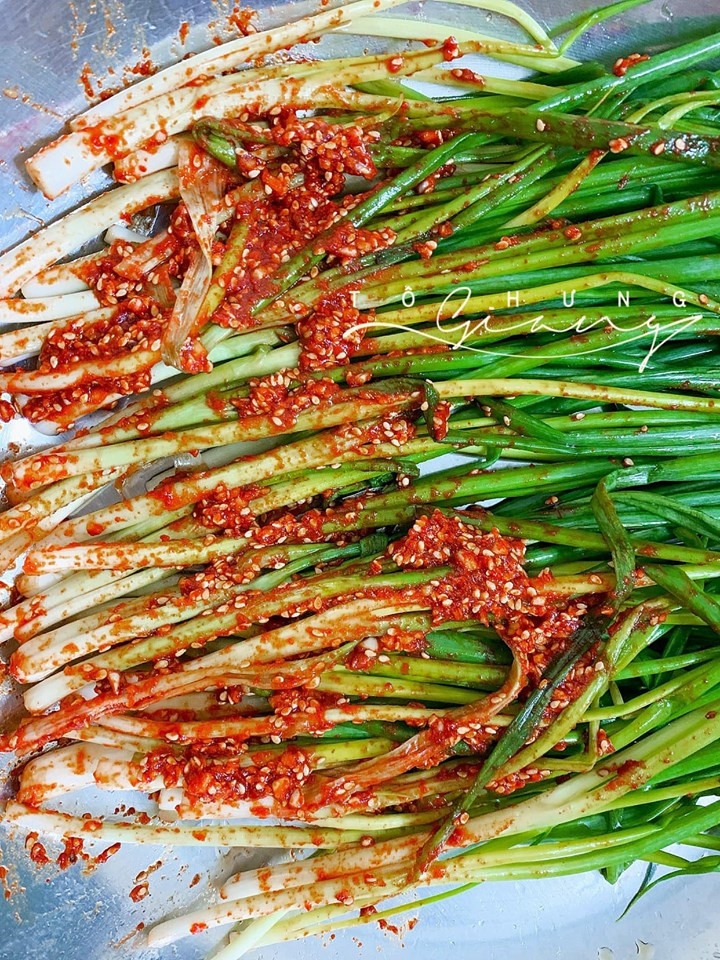 Cách làm kim chi hành lá chuẩn vị Hàn Quốc cach lam kim chi hanh la chuan vi han quoc