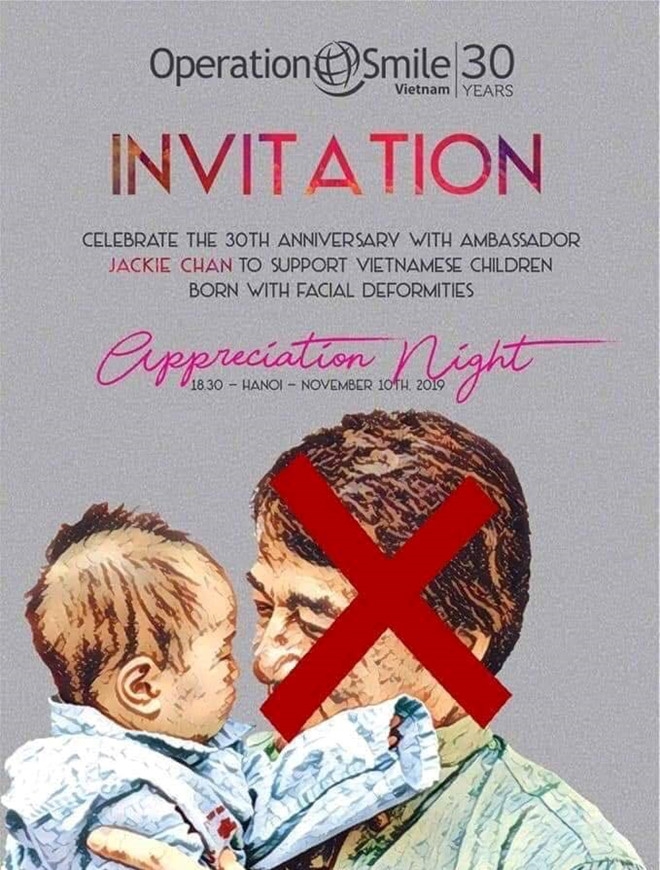 Operation Smile: Thành Long sẽ không đến Việt Nam operation smile thanh long se khong den viet nam