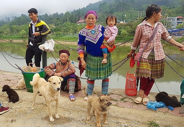 Những em bé đi chợ trên… lưng mẹ ở Bắc Hà! nhung em be di cho tren lung me o bac ha
