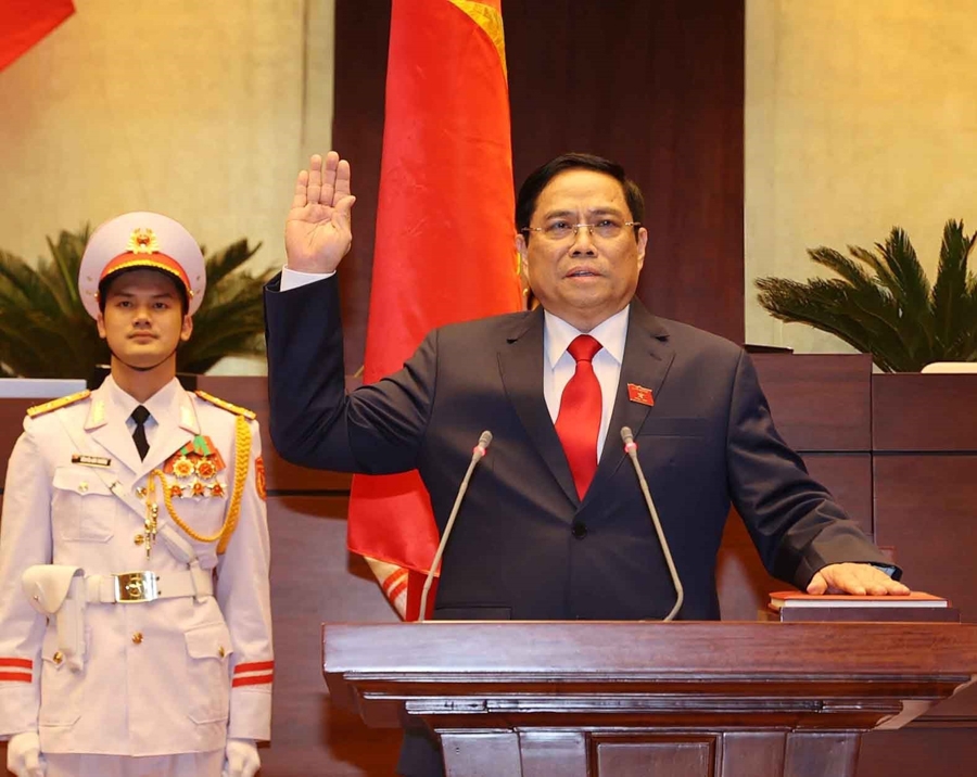 Thủ tướng Chính phủ Phạm Minh Chính tuyên thệ nhậm chức trước Quốc hội, đồng bào và cử tri cả nước. Thế giới đánh giá cao ban lãnh đạo mới của Việt Nam