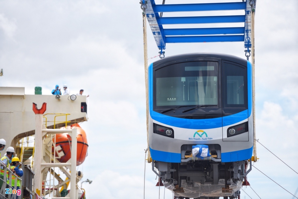 Đoàn tàu metro số 1 đã về tới TP HCM Đoàn tàu metro số 1 đã về tới TP HCM