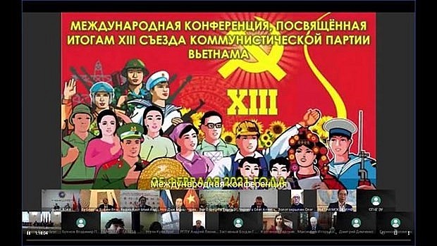 An online workshop on the 13th National Party Congress. Photo: VNA An online workshop on the 13th National Party Congress. Photo: VNA