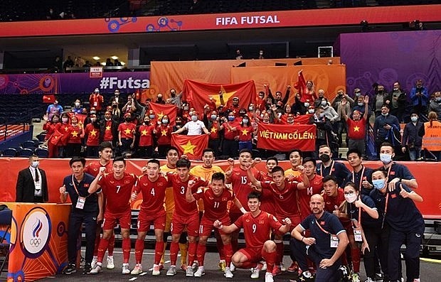 Vietnam Futsal team at the 2021 FIFA Futsal World Cup. Photo: Getty Images