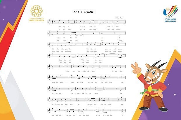 The lyric sheet of the song. Photo: VNA The lyric sheet of the song. Photo: VNA