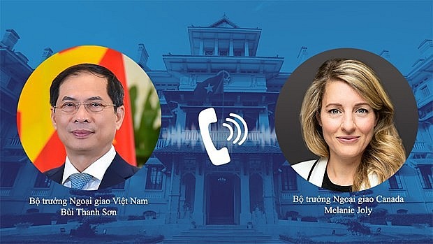 Minister of Foreign Affairs Bui Thanh Son held a phone talk with his Canadian counterpart Melanie Joly on March 22 night. (Photo: Vietnamese Ministry of Foreign Affairs) Minister of Foreign Affairs Bui Thanh Son held a phone talk with his Canadian counterpart Melanie Joly on March 22 night. (Photo: Vietnamese Ministry of Foreign Affairs)