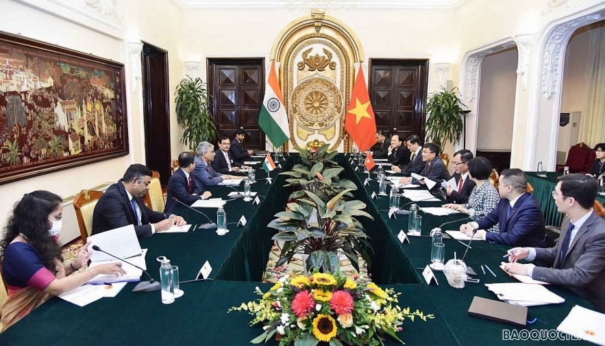 An overview of the 12th political consultation between Vietnam and India. Photo: WVR An overview of the 12th political consultation between Vietnam and India. Photo: WVR