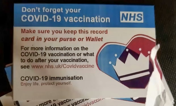 Fake NHS vaccine cards. Photo: Checkpoint Research Fake NHS vaccine cards. Photo: Checkpoint Research
