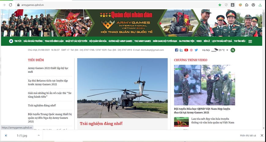 People's Army Newspaper Launches Army Games 2021 Thematic Page Follow Vietnam's Achievements at Army Games 2021