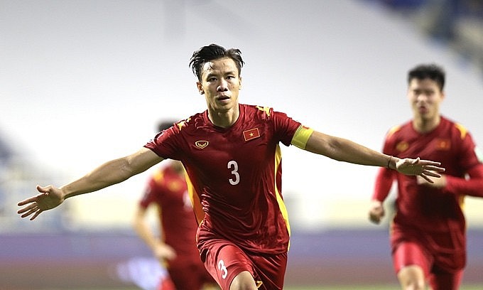 Que Ngoc Hai celebrates after scoring against Malaysia in a World Cup qualifiers game on June 11, 2021. Photo: VnExpress Que Ngoc Hai celebrates after scoring against Malaysia in a World Cup qualifiers game on June 11, 2021. Photo: VnExpress