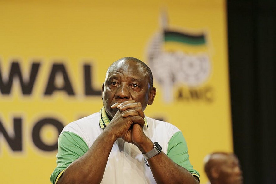 New ANC President Cyril Ramaphosa moments before winning. Photo: EPA-EFE/Cornell Tukiri New ANC President Cyril Ramaphosa moments before winning. Photo: EPA-EFE/Cornell Tukiri