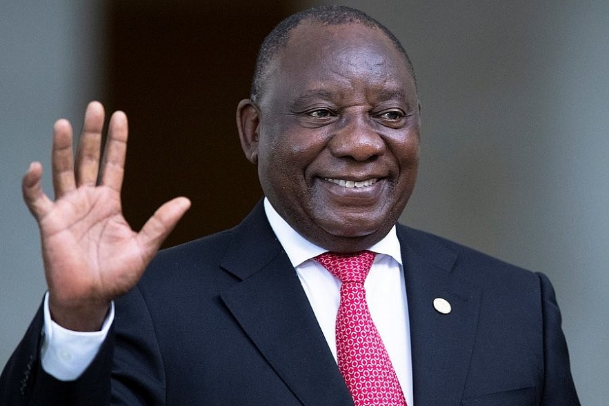 South Africa's President Cyril Ramaphosa greets the media prior to the BRICS summit in Brasilia, Brazil, on November 14, 2019. Photo: Pavel Golovkin/Reuters South Africa's President Cyril Ramaphosa greets the media prior to the BRICS summit in Brasilia, Brazil, on November 14, 2019. Photo: Pavel Golovkin/Reuters