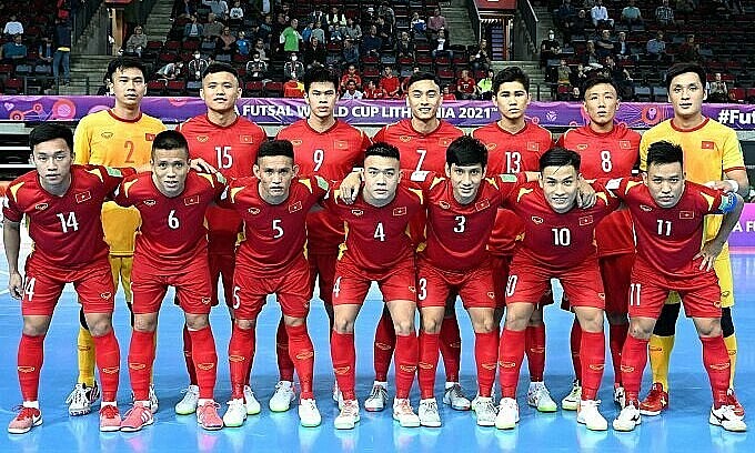 Vietnam squad at the FIFA Futsal World Cup 2021. Photo by Vietnam Football Federation. Photo: VnExpress Vietnam squad at the FIFA Futsal World Cup 2021. Photo by Vietnam Football Federation. Photo: VnExpress