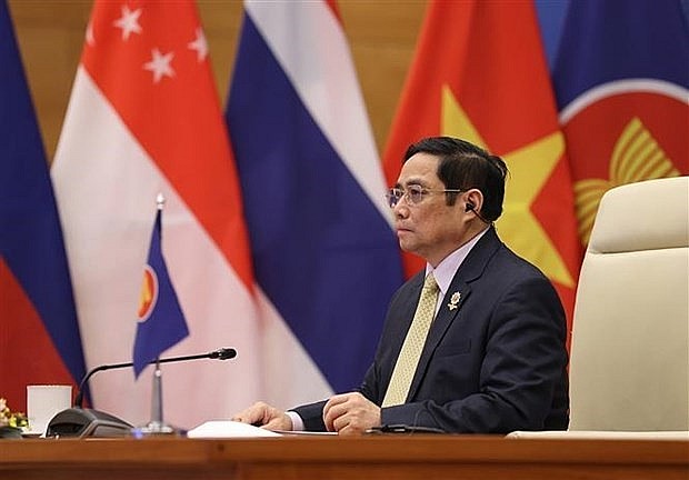 PM Pham Minh Chinh at the 22nd ASEAN-RoK Summit. Photo: VNA PM Pham Minh Chinh at the 22nd ASEAN-RoK Summit. Photo: VNA