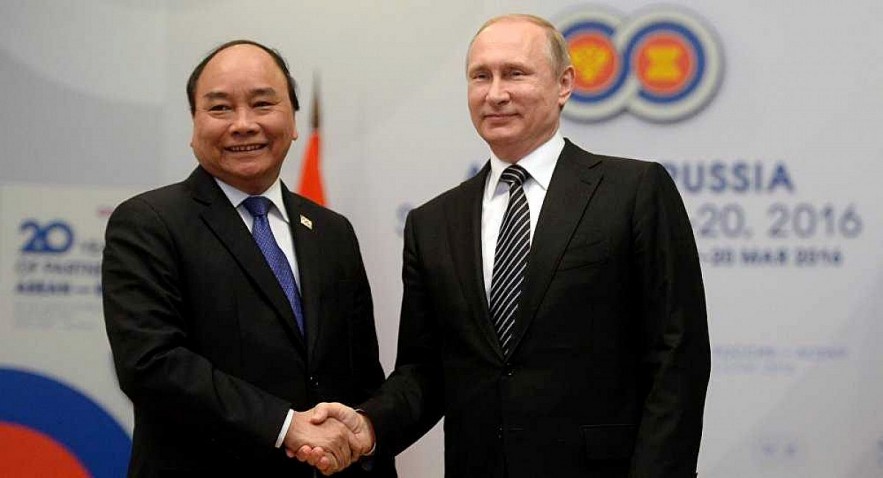 The then Prime Minister Nguyen Xuan Phuc met with President Vladimir Putin on the sidelines of an ASEAN - Russia summit in Sochi, Russia, in 2016. Photo: VOV The then Prime Minister Nguyen Xuan Phuc met with President Vladimir Putin on the sidelines of an ASEAN - Russia summit in Sochi, Russia, in 2016. Photo: VOV