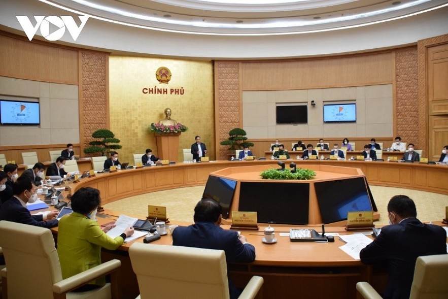 At the cabinet meeting. Photo: VOV At the cabinet meeting. Photo: VOV