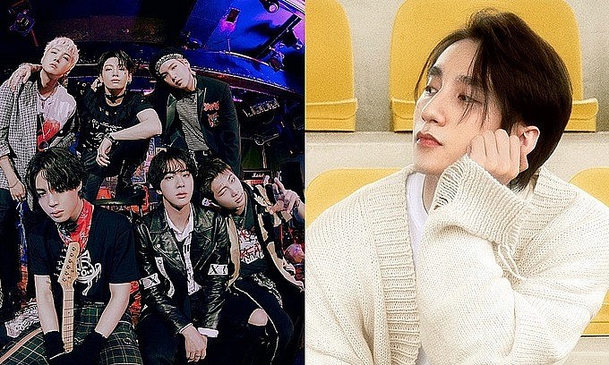 BTS (L) and Son Tung M-TP were most streamed artists in Vietnam on Spotify in 2021. Photo courtesy of the artists BTS (L) and Son Tung M-TP were most streamed artists in Vietnam on Spotify in 2021. Photo courtesy of the artists