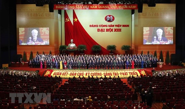 The 13th Party Central Committee makes its debut (Photo: VNA) 0129 bch