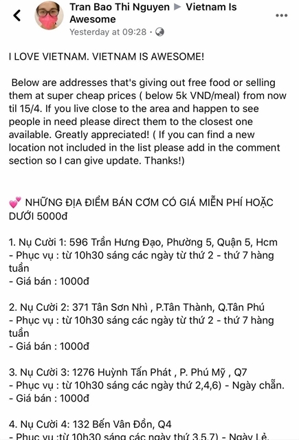 Vietnamese show kindness amid COVID-19 pandemic vietnamese show kindness amid covid 19 pandemic