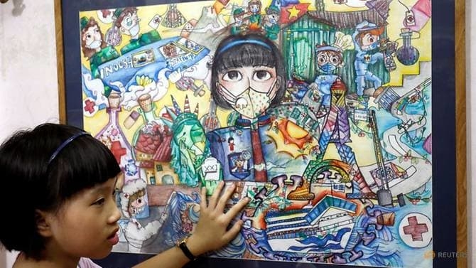 Vietnamese 10-year-old painter creates art from coronavirus chaos vietnamese 10 year old painter creates art from coronavirus chaos