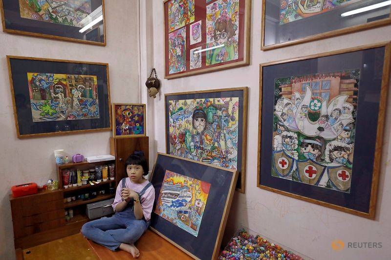 Vietnamese 10-year-old painter creates art from coronavirus chaos vietnamese 10 year old painter creates art from coronavirus chaos