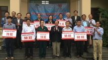 medipeace vietnam presents electric wheelchairs to children in quang tri