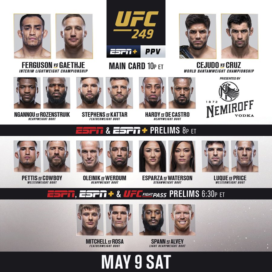 UFC becomes first major professional sports event to return in the U.S UFC becomes first major professional sports event to return in the U.S