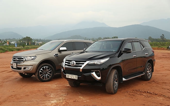 Tầm giá 1,2 tỷ đồng: Mua Toyota Fotuner hay Ford Everest chơi Tết 2020? tam gia 14 ty dong mua toyota fotuner hay ford everest choi tet 2020