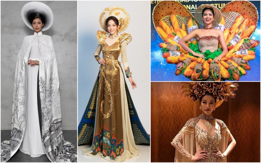 Loạt trang phục dân tộc của người đẹp Việt trong các cuộc thi nhan sắc thế giới nhin lai loat trang phuc dan toc cua nguoi dep viet trong cac cuoc thi nhan sac the gioi