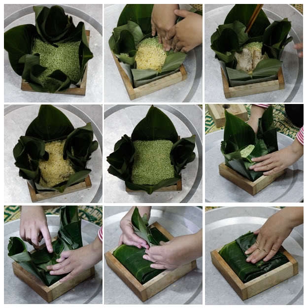 Món ngon ngày Tết: Cách gói bánh chưng vuông, đẹp mắt