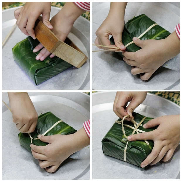 Món ngon ngày Tết: Cách gói bánh chưng vuông, đẹp mắt