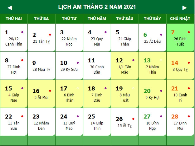 Xem giờ tốt để xuất hành đón vận may theo lịch âm hôm nay (7/2/2021) Xem giờ tốt để xuất hành đón vận may theo lịch âm hôm nay (7/2/2021)