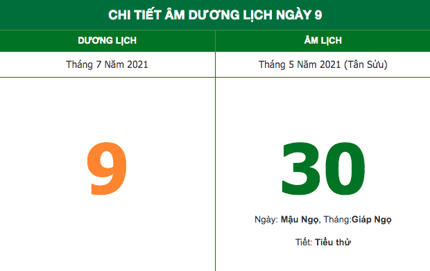 Những việc không nên làm trong ngày 30/5 Âm lịch (9/7/2021) Những việc không nên làm trong ngày 30/5 Âm lịch (9/7/2021)