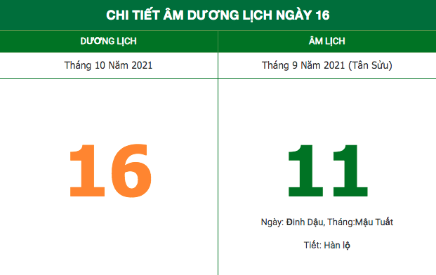 Lịch âm ngày 16/10/2021: Những điều kiêng kỵ trong ngày Lịch âm ngày 16/10/2021: Những điều kiêng kỵ trong ngày